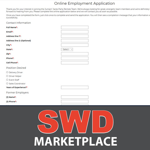 Employment Application - Click Image to Close